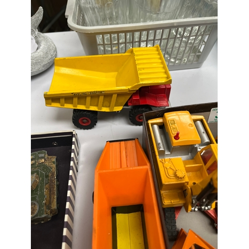 382 - Various construction model cars - including Dinky and Corgi