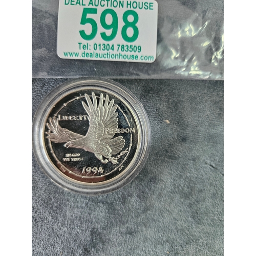 598 - American 825 silver one dollar