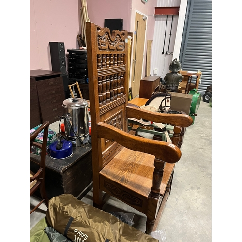 25 - Large very heavy carved armchair