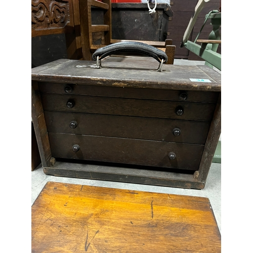 34 - Engineers drawers with key