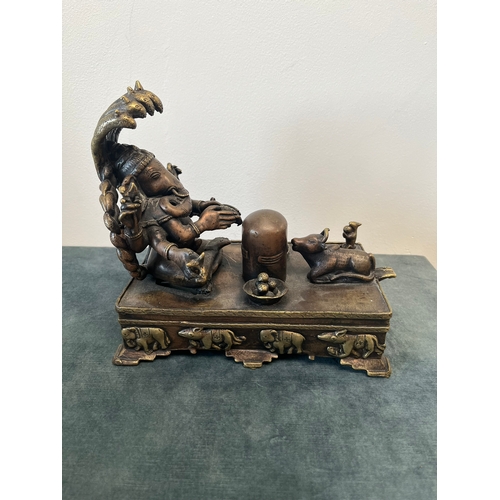 155 - Large Bronze model of Ganesh