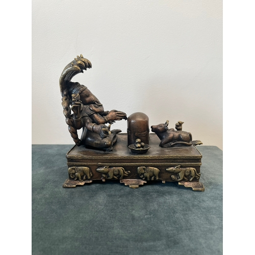 155 - Large Bronze model of Ganesh