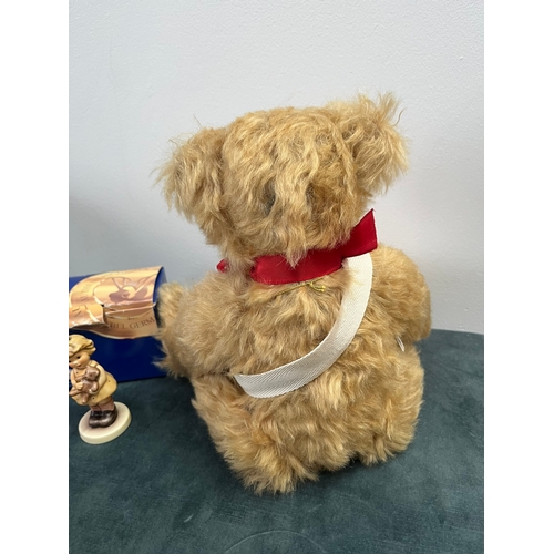 215 - Hermann Bear 70 Years M.J. Hummel Bear with Figurine