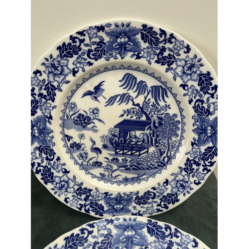 218 - Royal Worcester Blue Broseley set of six dinner plates