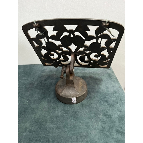 237 - Cast iron book stand