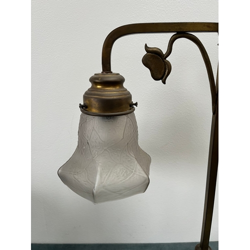 242 - Table lamp with glass shade