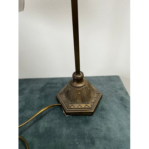 242 - Table lamp with glass shade