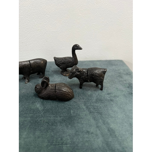 243 - Set of 6 farm animal place card holders