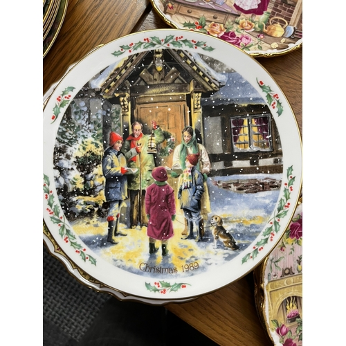 258 - Group of various porcelain Christmas plates