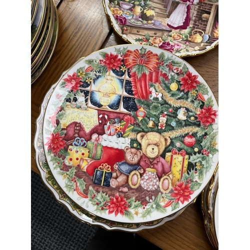 258 - Group of various porcelain Christmas plates