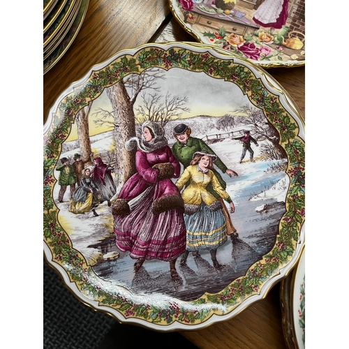 258 - Group of various porcelain Christmas plates