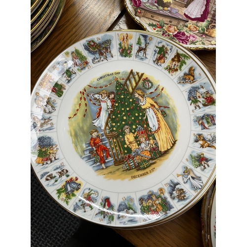 258 - Group of various porcelain Christmas plates