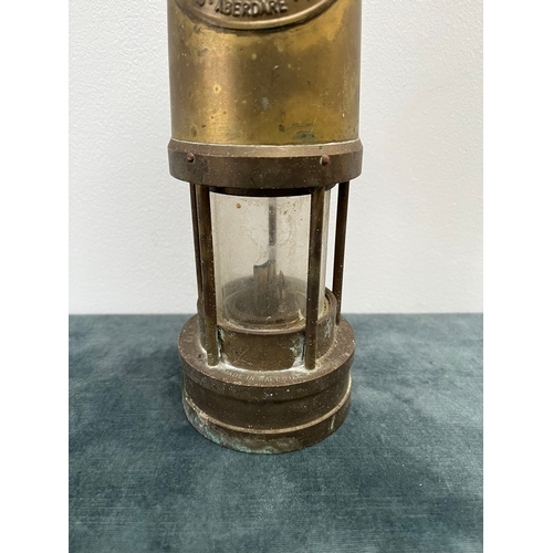 262 - Large brass E. Thomas & Williams Cambrian miners lamp