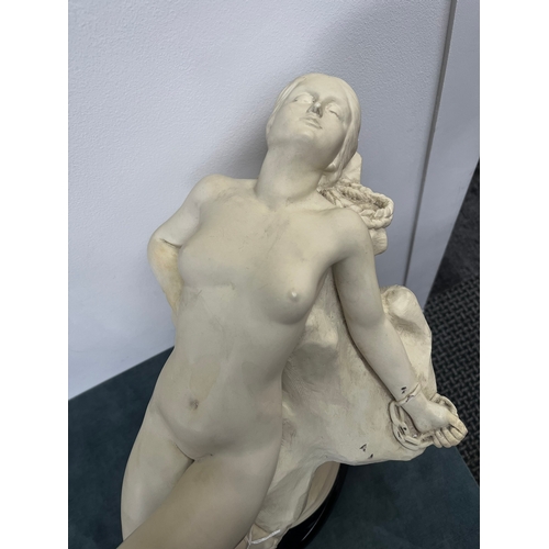 273 - Large resin figure of reclining nude lady - Andromeda