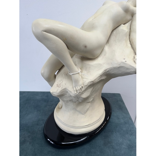 273 - Large resin figure of reclining nude lady - Andromeda