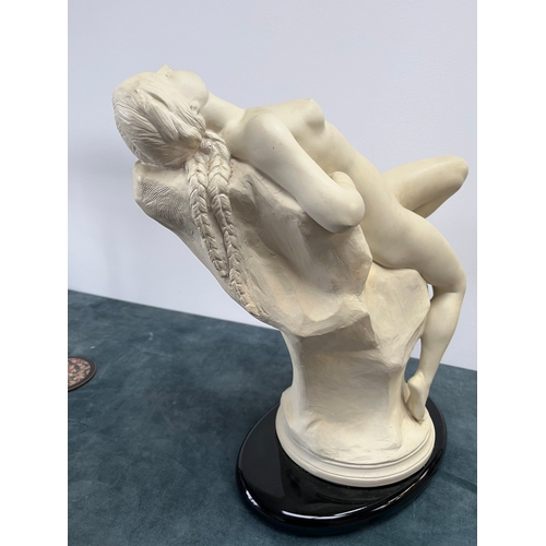 273 - Large resin figure of reclining nude lady - Andromeda