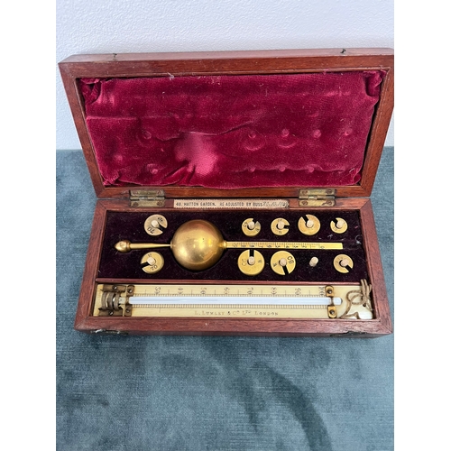 274 - L Lumley and Co set of hydro scales in a wooden box