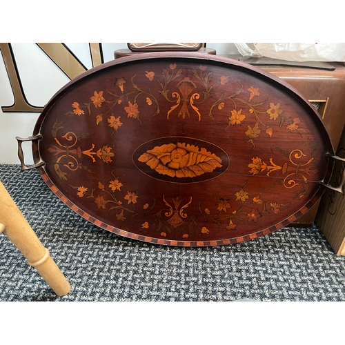 277 - Antique inlaid tray