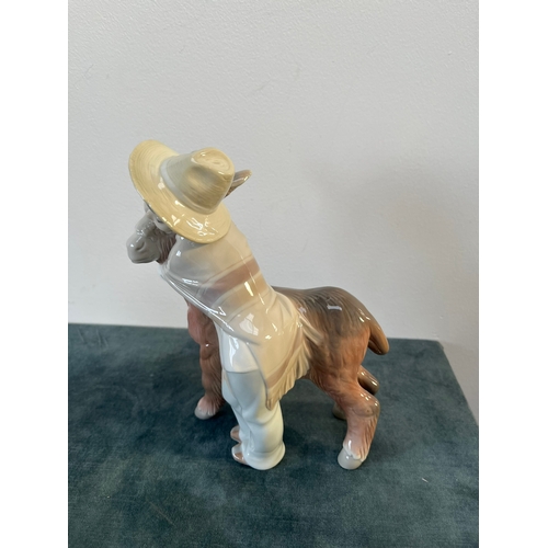 324 - Lladro Spain 'Platero and Marcelino' Boy Hugging Donkey