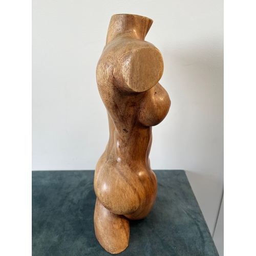 336 - Style of Frank Dobson large wooden carving of a female torso