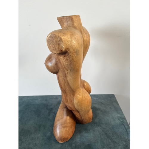 336 - Style of Frank Dobson large wooden carving of a female torso