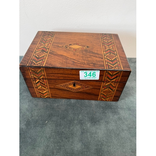 346 - Tunbridge ware style inlaid box