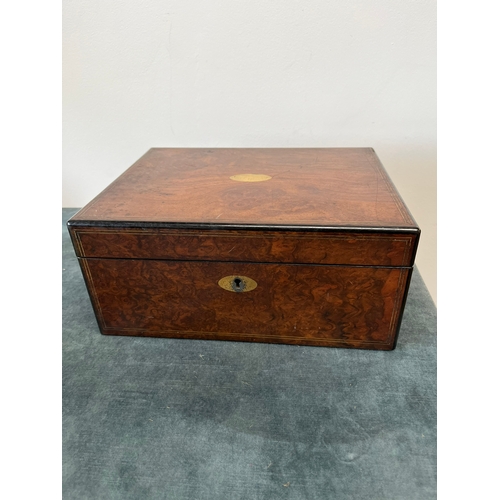 350 - Antique walnut writing box/ slope