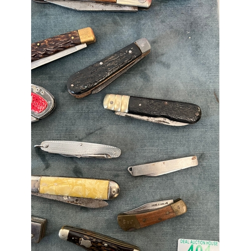 401 - Large lot of various vintage pocket/ pen knives - approximately 14