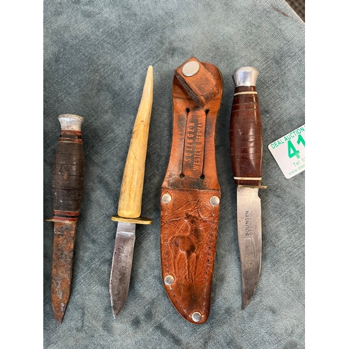 414 - Group of assorted knives including Solingen ect