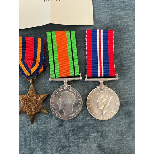 418 - Group of WWII medals - The 1939 - 1945 Star, The Burma Star, The Defence Medal + 1939 - 1945 War Med... 