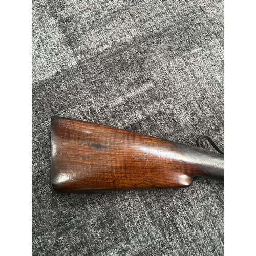 420 - 10 Bore flint lock converted to percussion gun - fowling piece 

Vendors description - Made by a wom... 