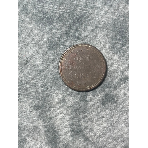 440 - One penny token 1812