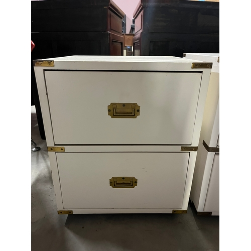 18 - Military campaign style sets of drawers - painted