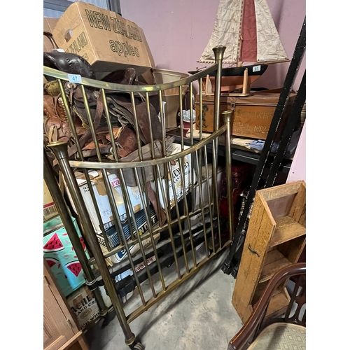 47 - Antique brass single bed