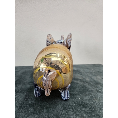 381 - Murano style glass elephant