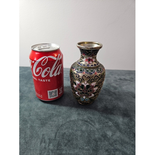 399 - Small oriental cloisonne vase