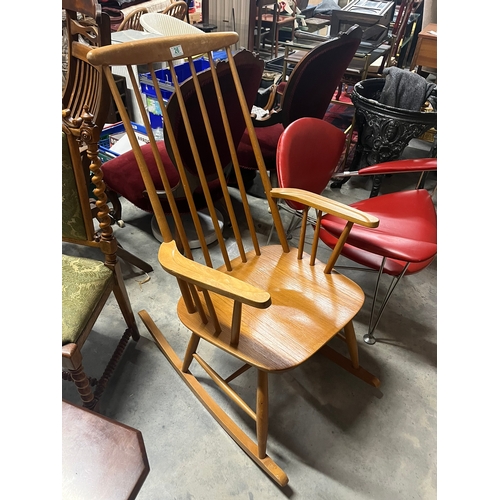 26 - Mid century Danish style rocking chair