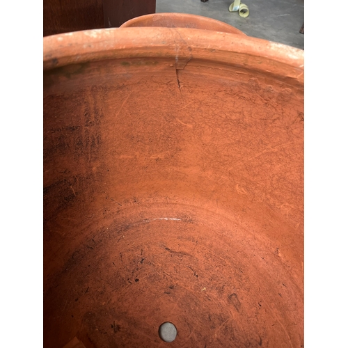 37 - 2 x Large terracotta planters