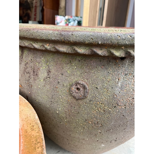 39 - Large very heavy terracotta planter