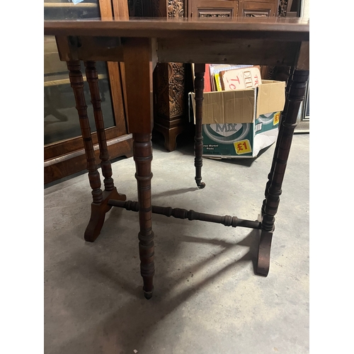 44 - Antique mahogany folding Sutherland table