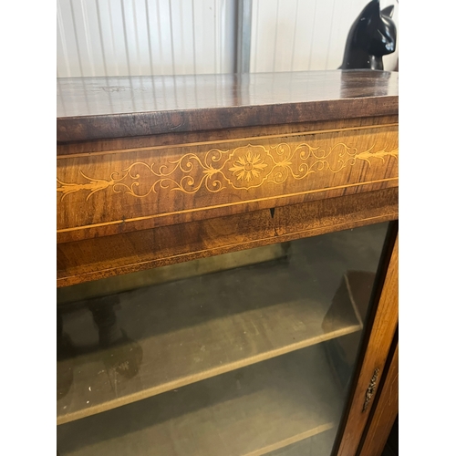 45 - Antique inlaid pier cabinet with brass detail