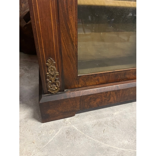 45 - Antique inlaid pier cabinet with brass detail