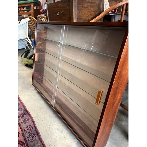 46 - Vintage teak model  display cabinet