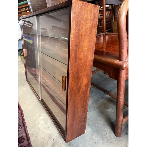 46 - Vintage teak model  display cabinet