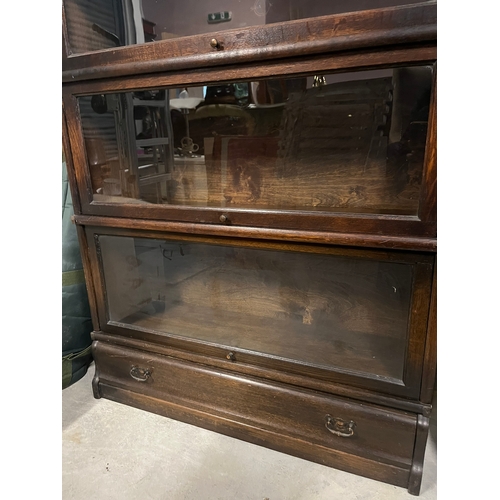 47 - Antique Globe Wernicke stacking barrister bookcase