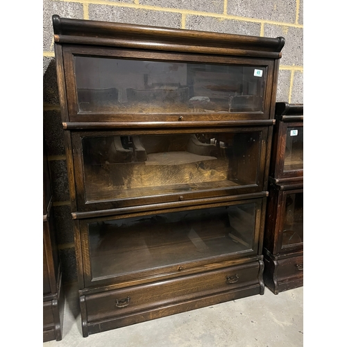 49 - Antique Globe Wernicke stacking barrister bookcase