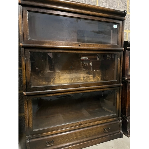 49 - Antique Globe Wernicke stacking barrister bookcase