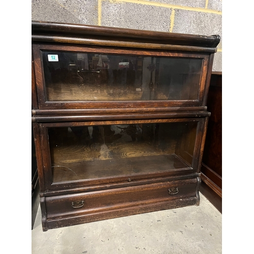 52 - Antique Globe Wernicke stacking barrister bookcase