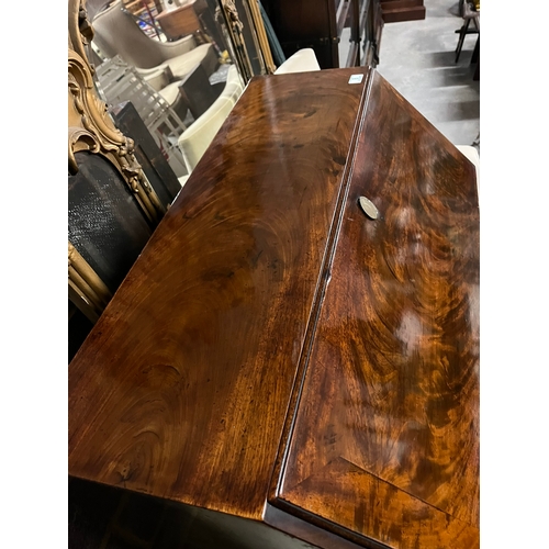 8 - Antique mahogany bureau desk- sloping fold down desk front top