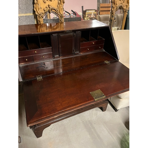 8 - Antique mahogany bureau desk- sloping fold down desk front top